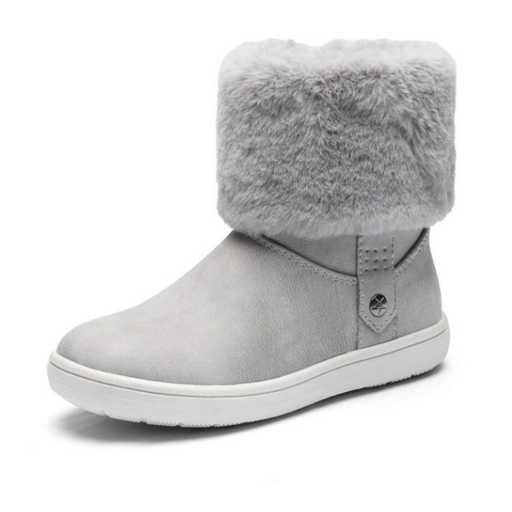 💝 Eashi, Girls Winter Boots,snow shoes Size: 12, Color Gray/ faux fur.❤️